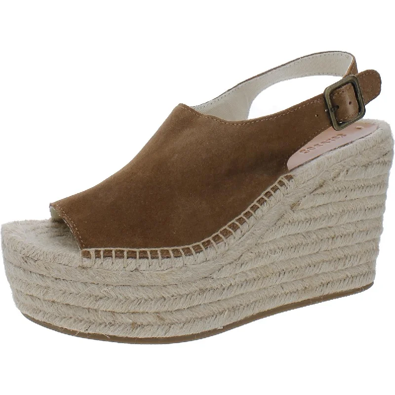 Soludos Womens Sevilla Leather Platform Espadrille Heels