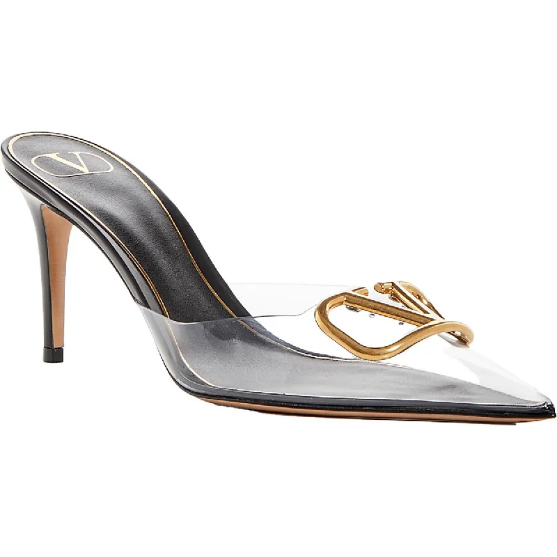 Valentino Garavani Womens Logo Metallic Pumps