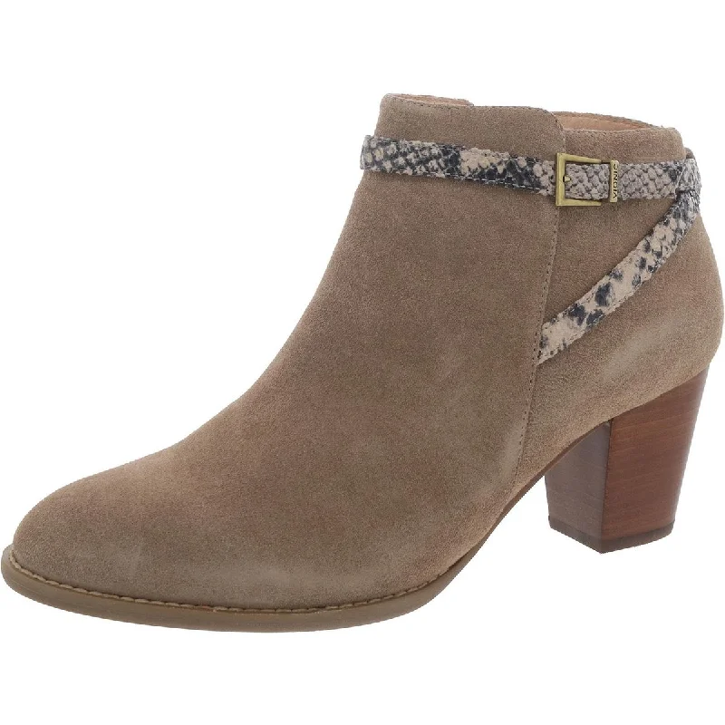 322 Upton Womens Suede Block Heel Ankle Boots