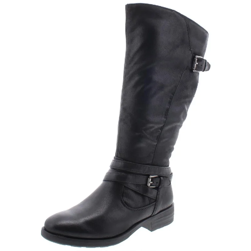 Alysha Womens Faux Leather Tall Riding Boots