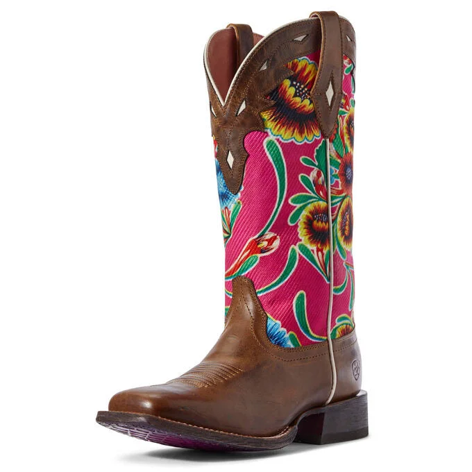 Ariat Women's Pink Circuit Champion Square Toe Boot