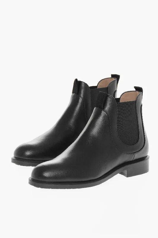 Armani Emporio Chelsea Leather Boots