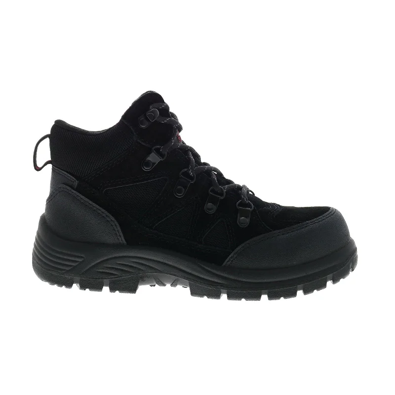 Avenger Grid Steel Toe Electrical Hazard A7240 Womens Black Wide Work Boots