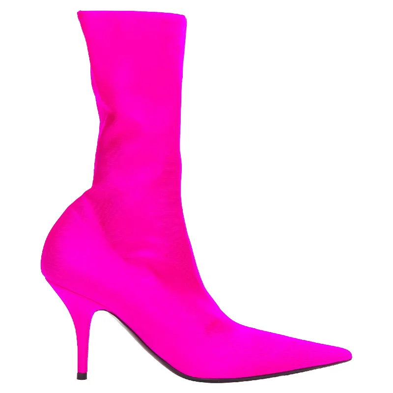 Balenciaga knitife neon lycra pointed sock boots Kim Kardashian