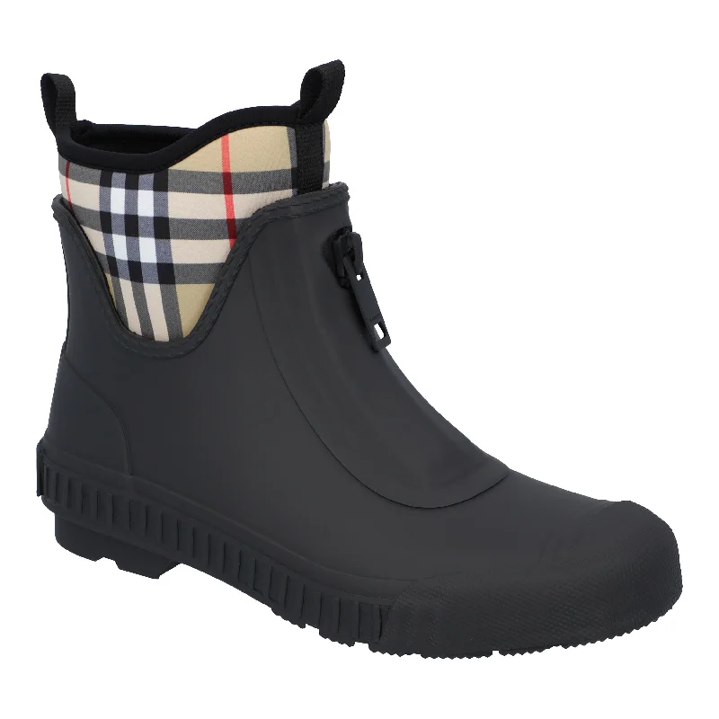 Burberry Vintage Check Rain Boots Black