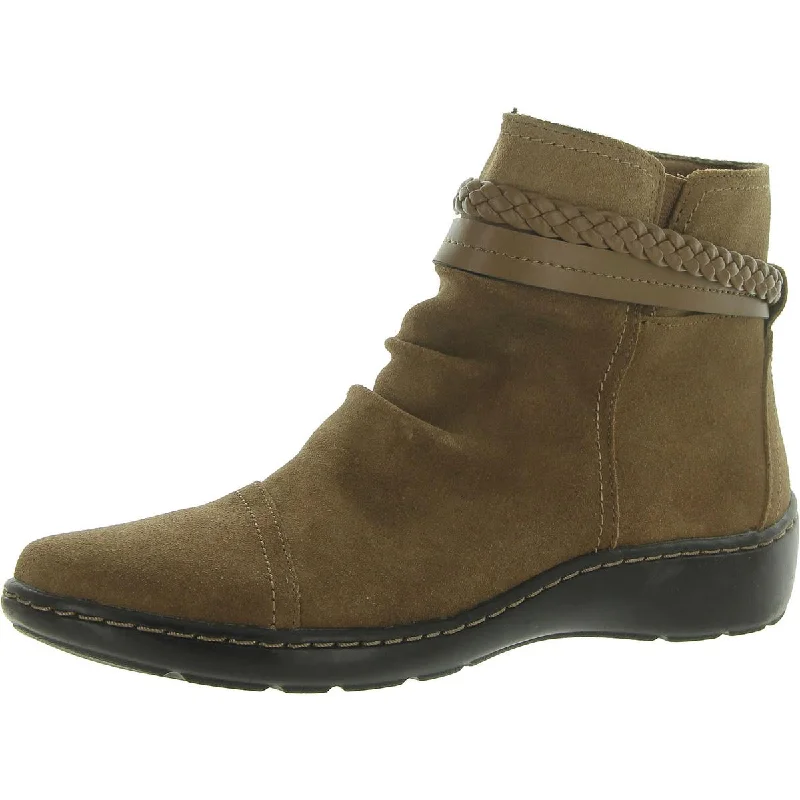 Cora Braidboot Womens Suede Zipper Booties