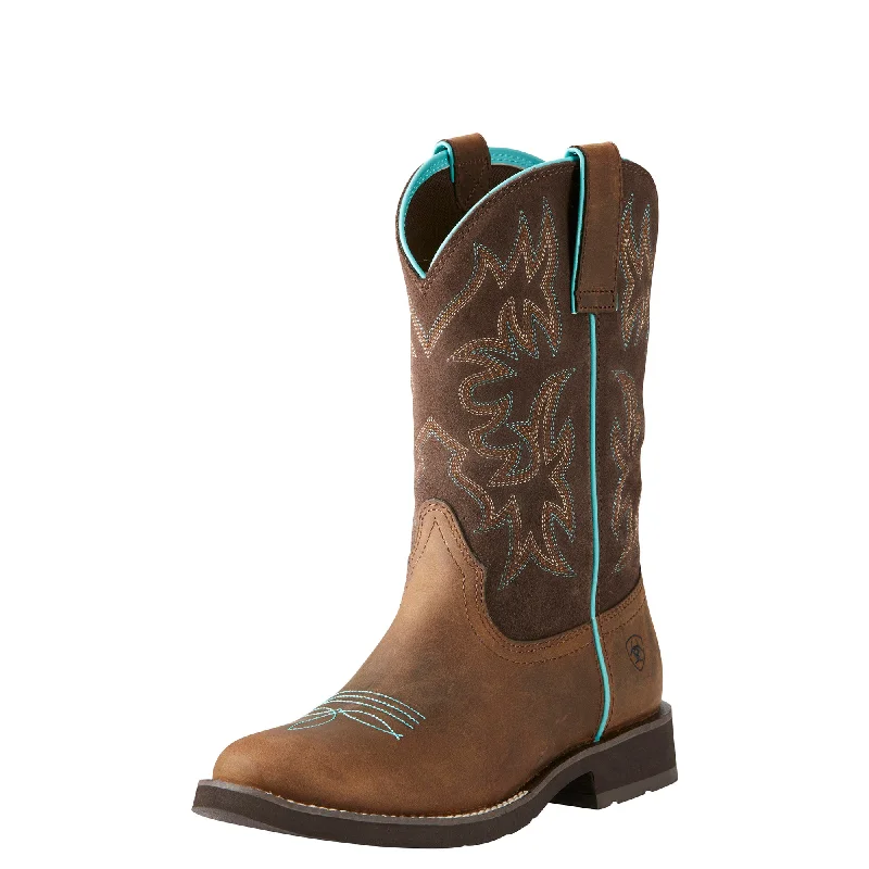 Ariat Women's Distressed Brown Delilah Round Toe Boot