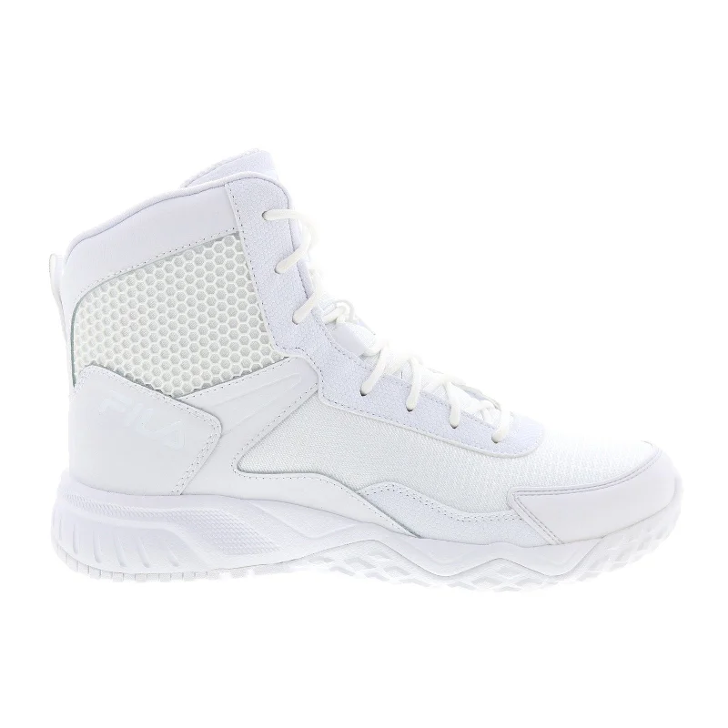 Fila Chastizer 5CM01821-100 Womens White Leather Lace Up Work Boots