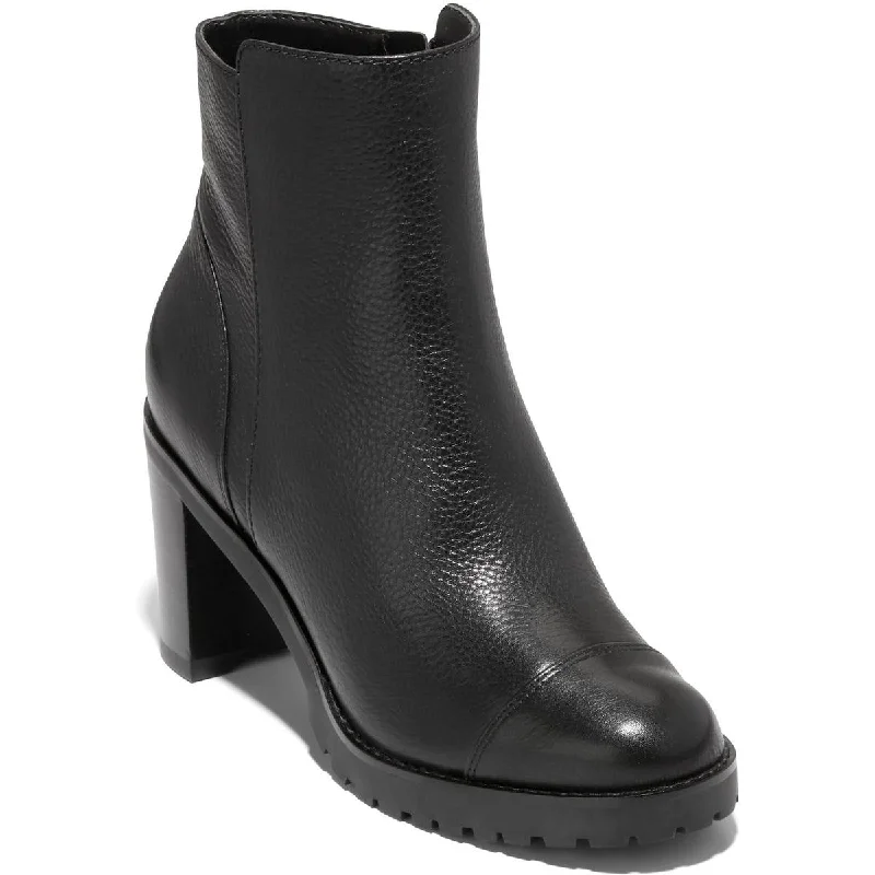 Foster Womens Leather Ankle Booties