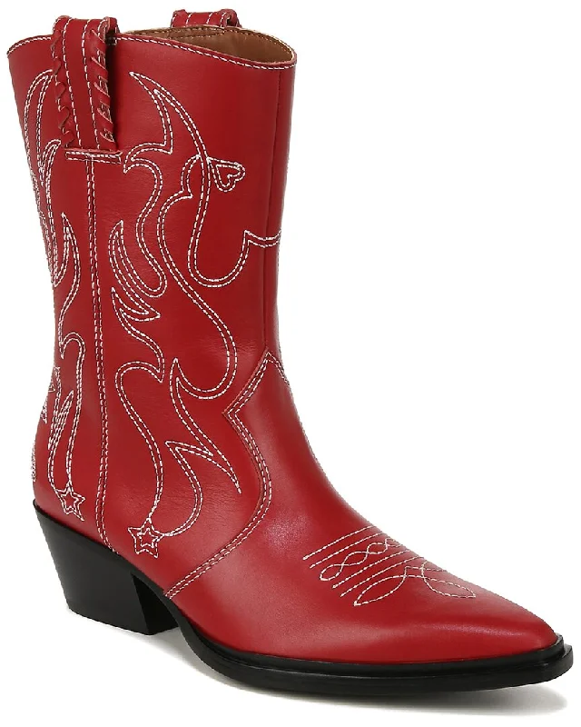 Franco Sarto L-Bianca Leather Western Boot