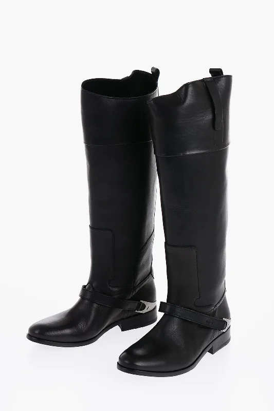 Golden Goose Solid Color Leather Charlie Boots