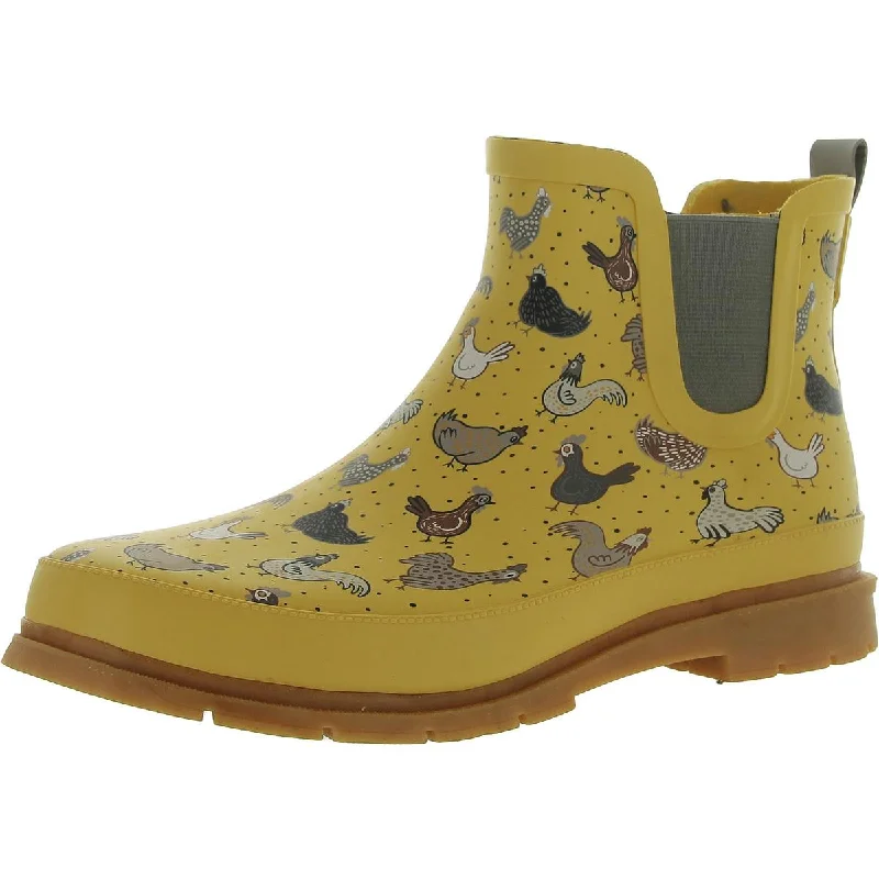 Hen Frenzy Womens Slip On Wellies Rain Boots