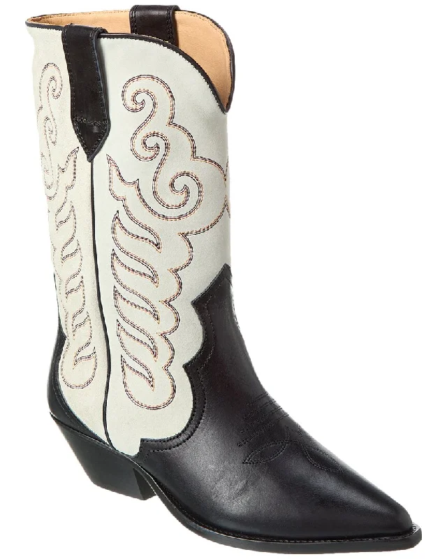 Isabel Marant Duerto Leather & Suede Cowboy Boot