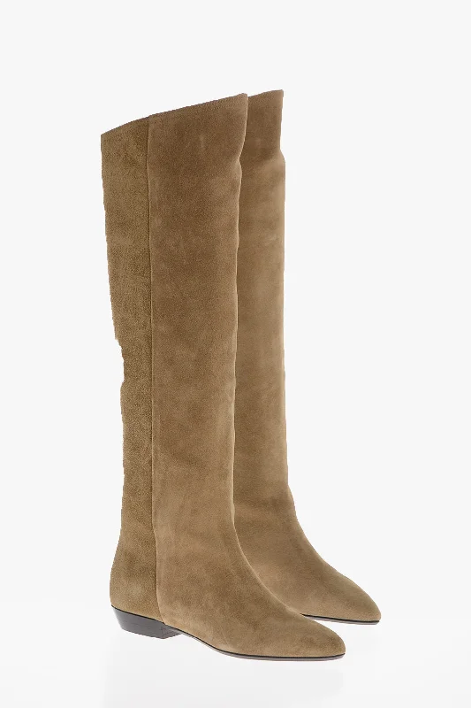 Isabel Marant Suede Knee-Lenght City Boots