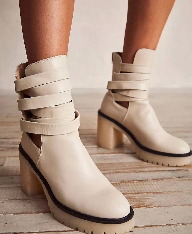 Jesse Women's Cutout Boots In Ivory