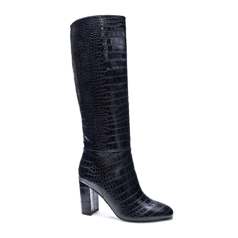 Krafty Croco Boot In Black