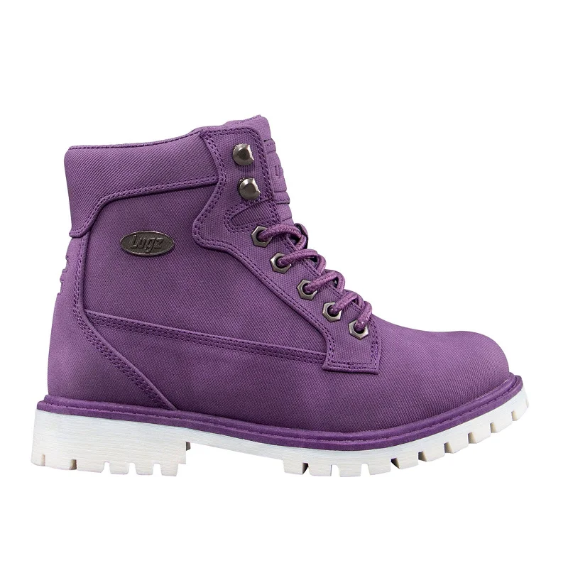 Lugz Mantle HI WMANTLHD-5116 Womens Purple Canvas Casual Dress Boots