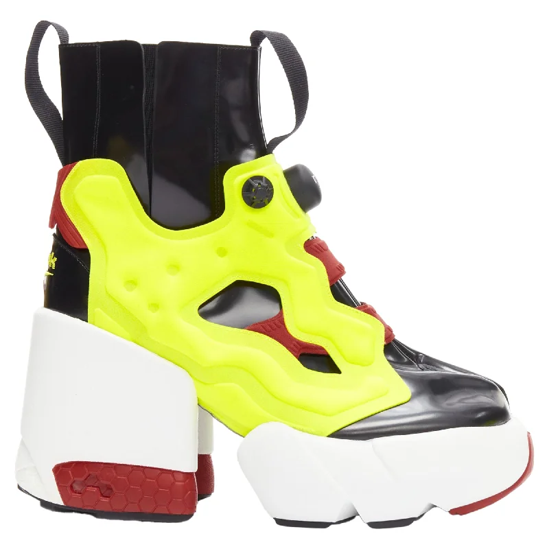 Maison Margiela Reebok tabi neon chunky boots