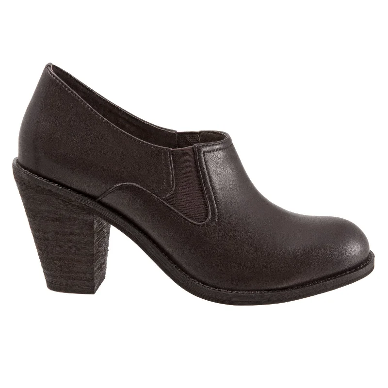 Softwalk Fargo S1654-200 Womens Brown Narrow Leather Ankle & Booties Boots