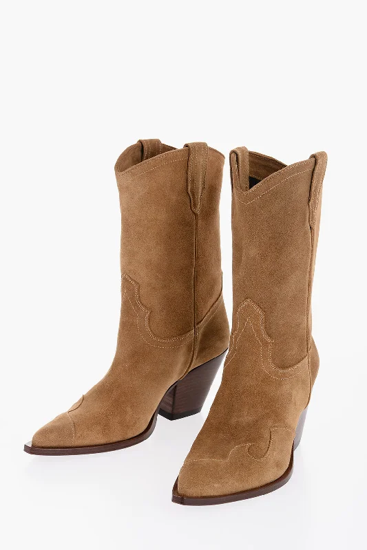 Sonora Suede Santa Clara Western Boots