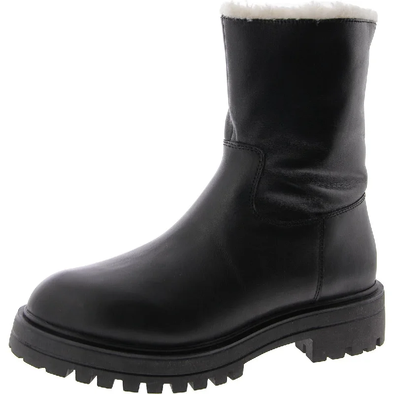 Tedra Womens Faux Fur Platform Mid-Calf Boots