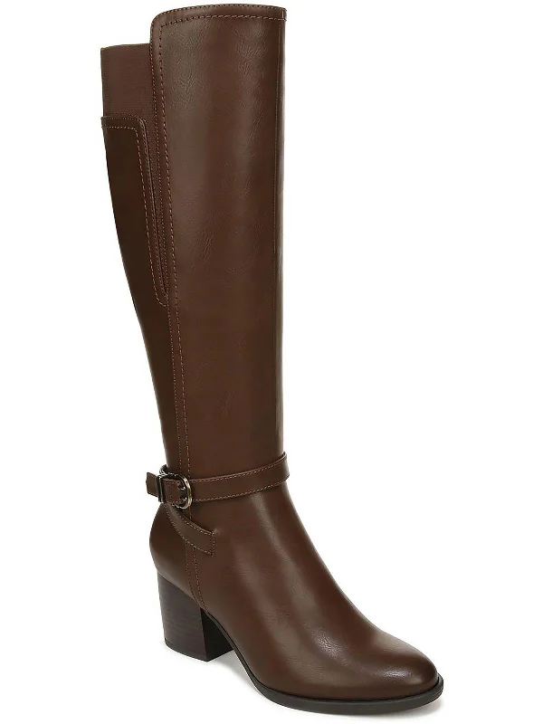 UPTOWN Womens Faux Leather Tall Knee-High Boots