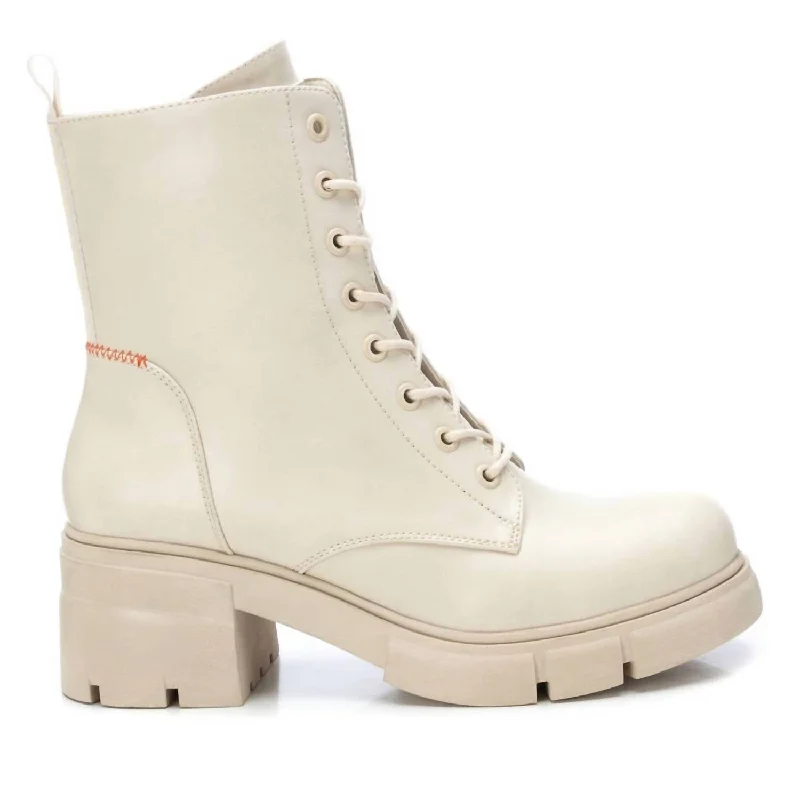 Women's Combat Boots In Ice