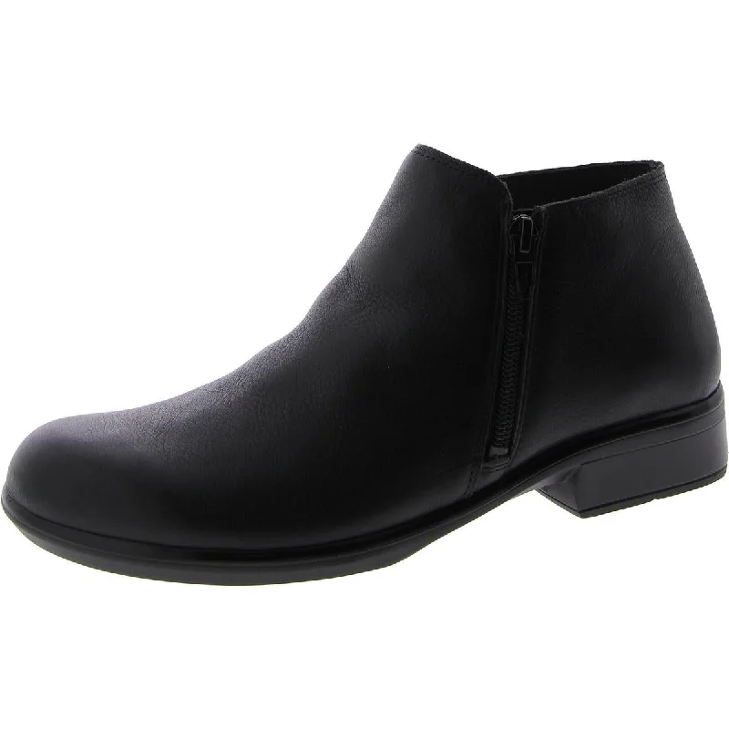 Womens Faux leather Round toe Booties