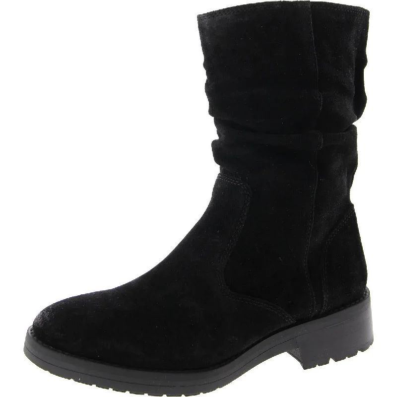 Womens Faux Suede Round toe Ankle Boots