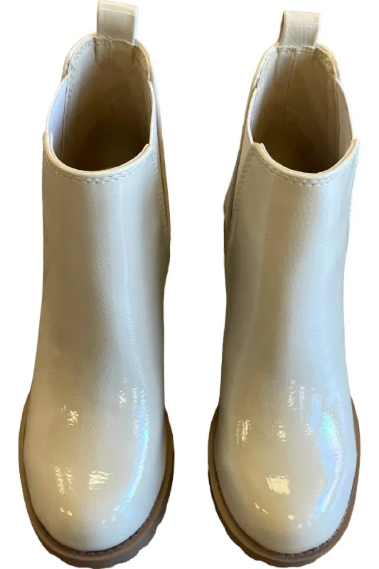 Women's Origami Boots In Bone