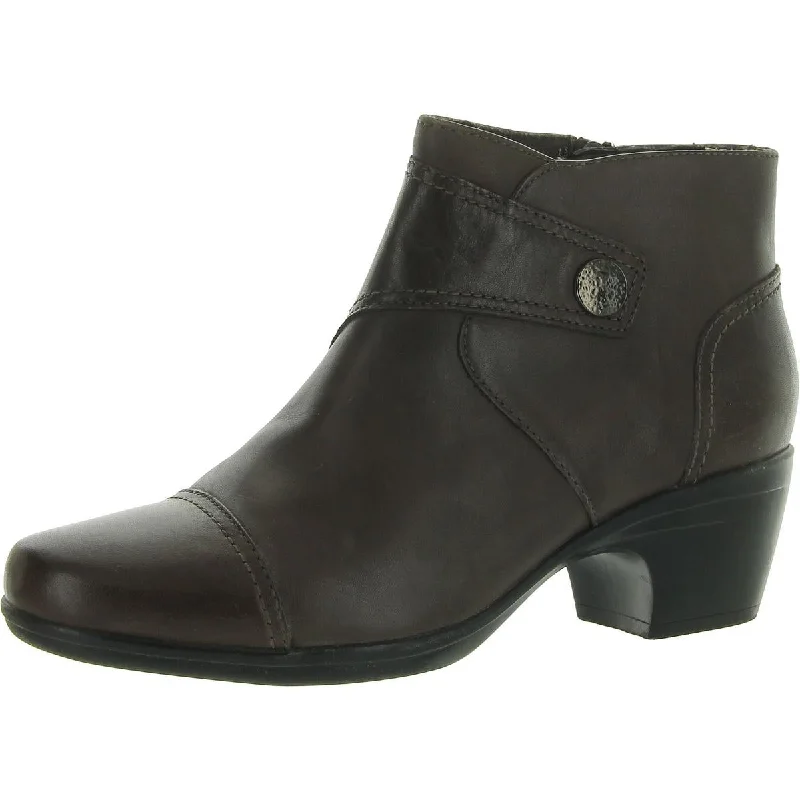 Womens Zipper Round Toe Ankle Boots