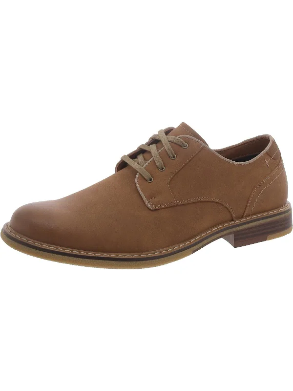 Men's Flexible Shoes Bronson Mens Faux Leather Lace-Up Derby Shoes