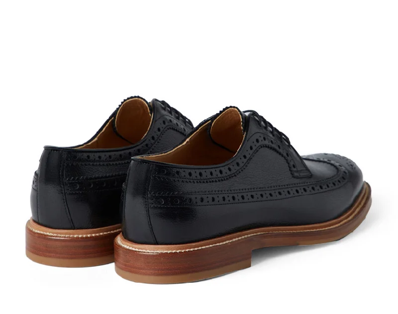 Exclusive Online Sale On Durable Shoes Brunello Cucinelli Men's Laced Leather Brogues In Black Exclusive Online Sale On Durable Shoes Brunello Cucinelli Men's Laced Leather Brogues In Black