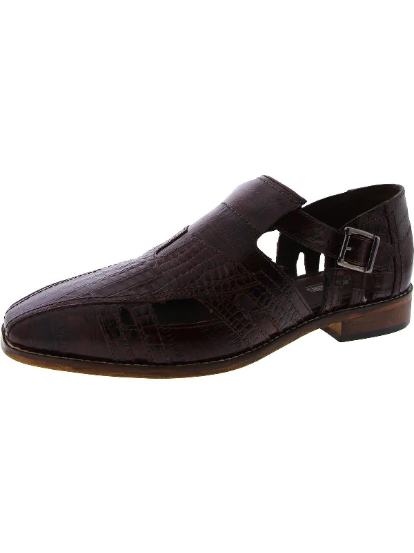 Comfortable Shoes For Men Calvino  Mens Leather Slip On Oxfords