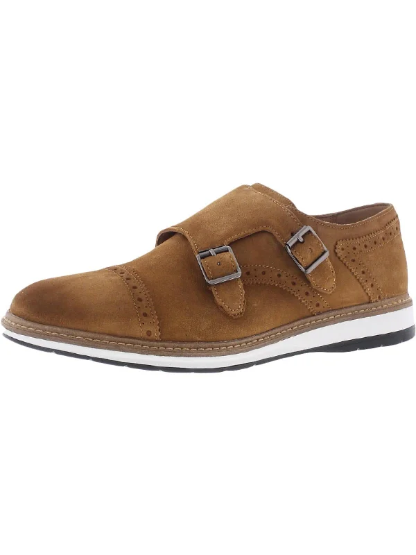 Men's Energy-Return Shoes Chantry  Monk Mens Suede Round Toe Monk Shoes