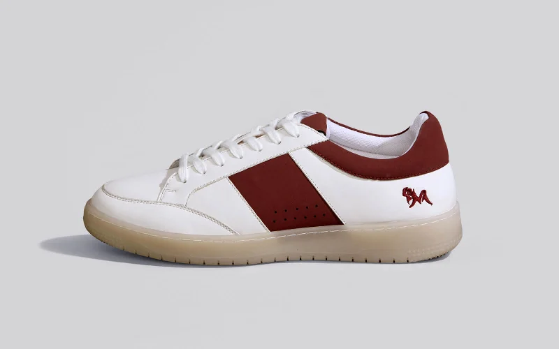 Men's Ergonomic Shoes City Strides : White-Red