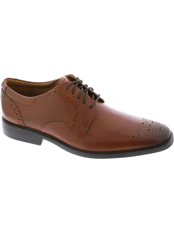 Men's Shock-Resistant Shoes Clarkslite Tie Mens Leather Lace-up Derby Shoes