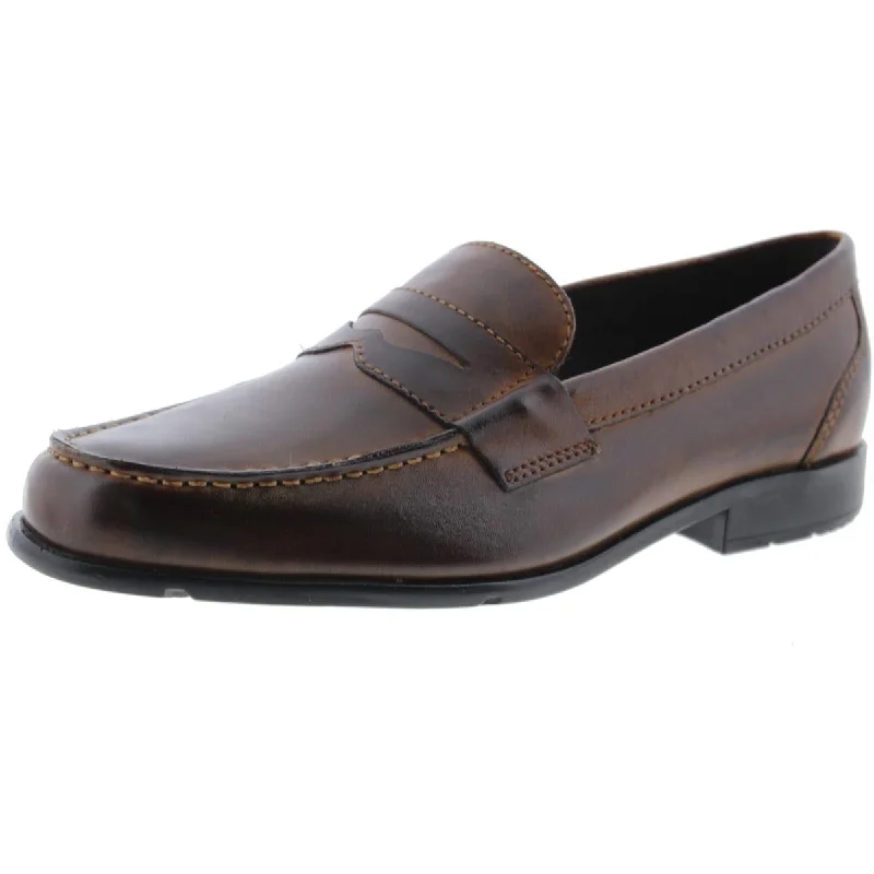 Men's Shock-Absorbing Boots Classic Mens Leather Slip On Penny Loafers