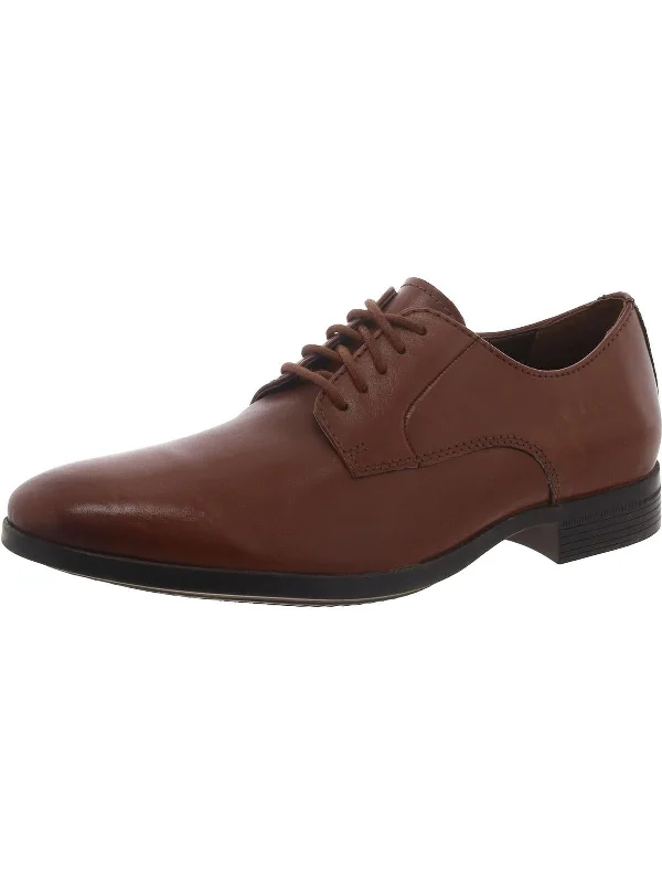 Men's Moisture-Wicking Shoes Conwell Plain Mens Faux Leather Lace-Up Derby Shoes