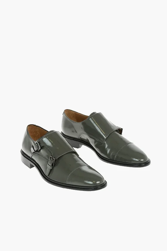 Limited-Time Offer On Premium Shoes Corneliani Leather Monk Strap Shoes With Leather Soles