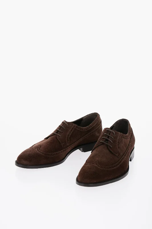 Special Sale On Breathable Shoes Corneliani Suede Derby Brogue Shoes