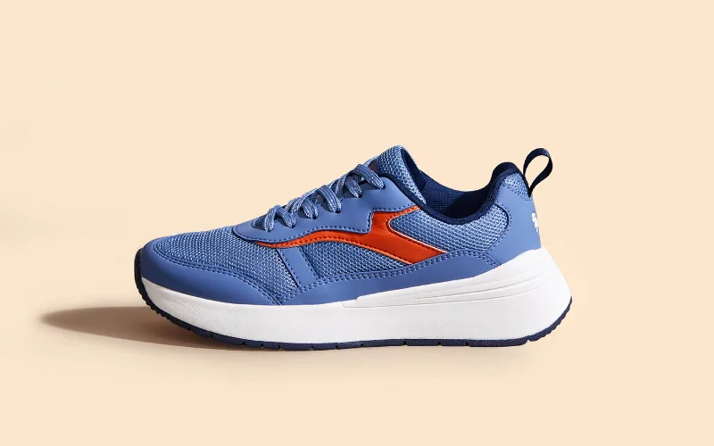 Men's Cozy Boots Cosmo Comfort Sneakers : Blue-Orange