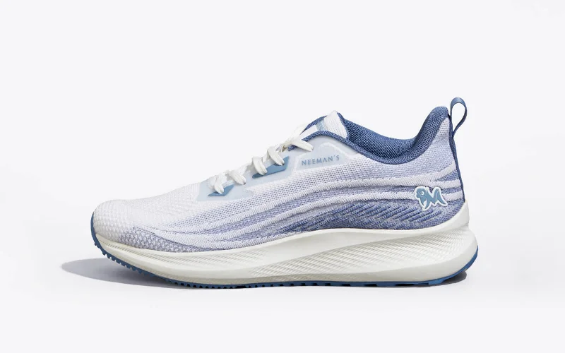 Exclusive Online Sale On Durable Shoes Dashing Walkers : Blue-White