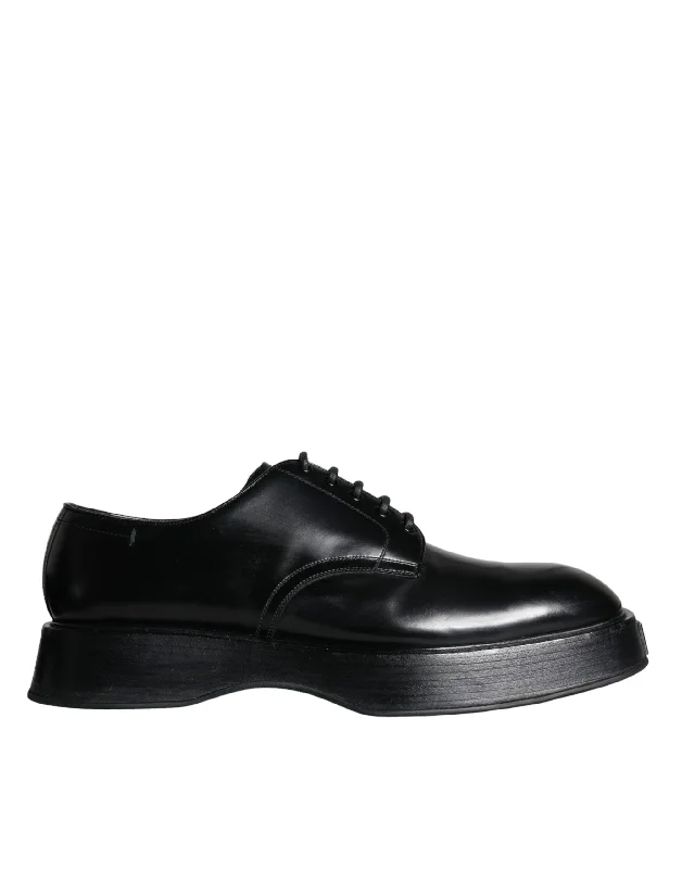 Men's Waterproof Boots Dolce & Gabbana  Calf Leather Derby Formal Dress Men's Shoes (Pre-Owned)