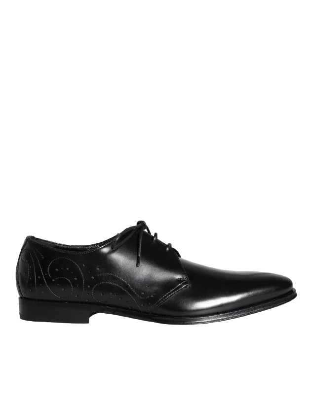 Men's Stylish Shoes Dolce & Gabbana  Calfskin Leather Derby Men Dress Men's Shoes