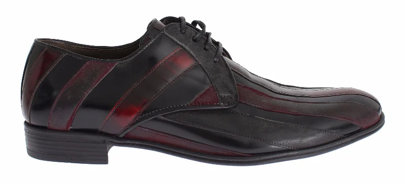 Seasonal Shoe Sale With Incredible Discounts Dolce & Gabbana Elegant Striped Leather Dress Men's Shoes Seasonal Shoe Sale With Incredible Discounts Dolce & Gabbana Elegant Striped Leather Dress Men's Shoes