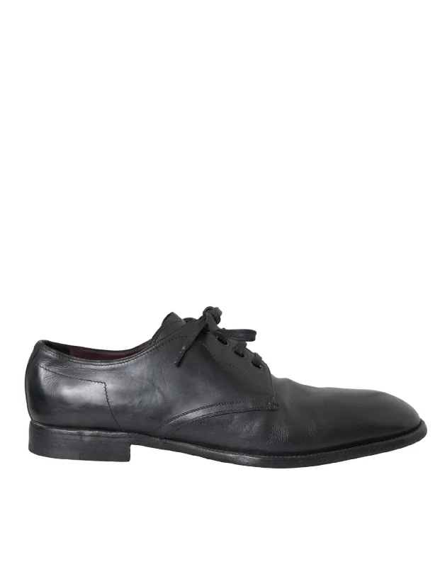 Stylish Shoes For Men Dolce & Gabbana  Leather Derby Formal Dress Men Men's Shoes