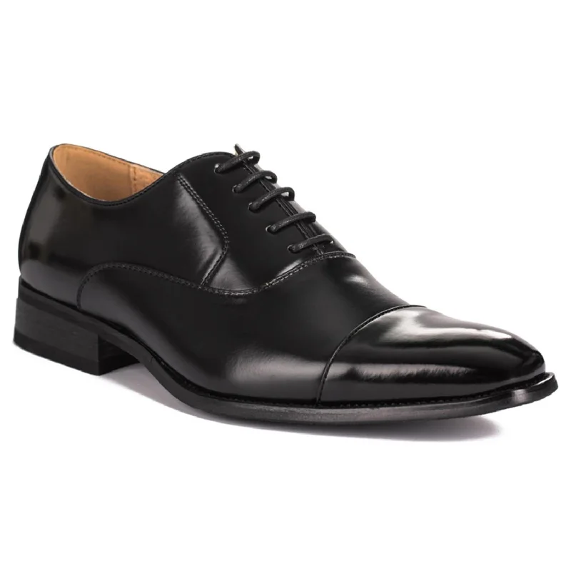 Men's Ultra-Light Shoes Gino Vitale Lace-up Cap Toe Dress Shoes