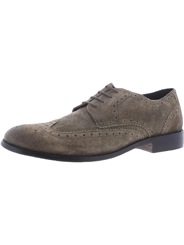 Men's All-Day Wear Shoes James Wing Mens Suede Wing Tip Oxford Oxfords