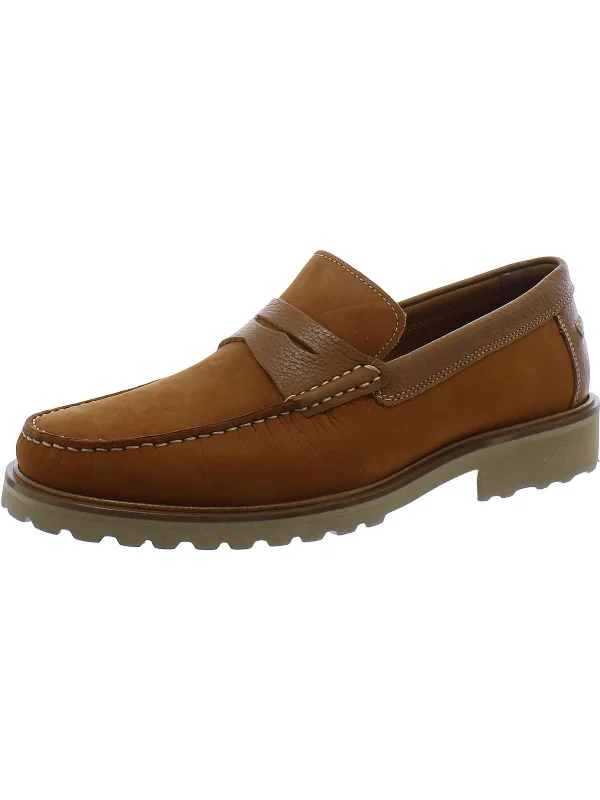 Men's Breathable Shoes Joe Mens Nubuck Penny Loafers